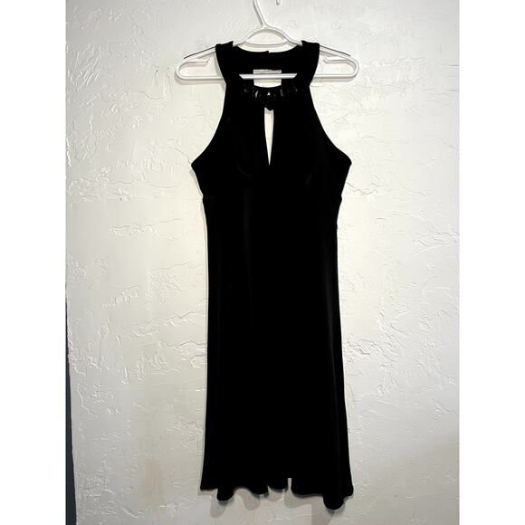 Metaphor Dresses & Skirts - Metaphor black beaded‎ empire waist babydoll halter dress womens 8 y2k hoco prom